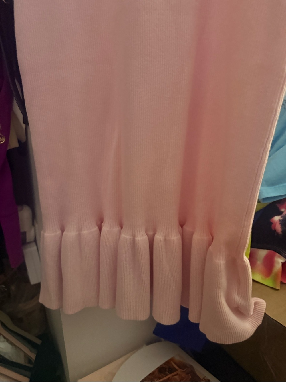 Able Ribbed Knit Dress in Light Pink